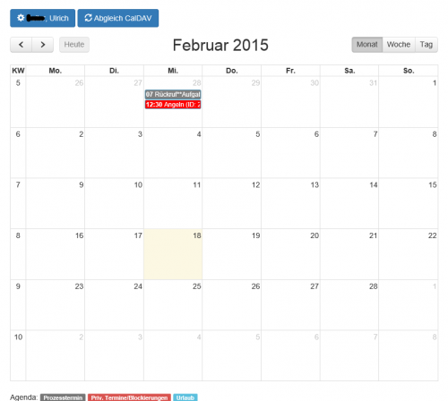 Kalenderansicht